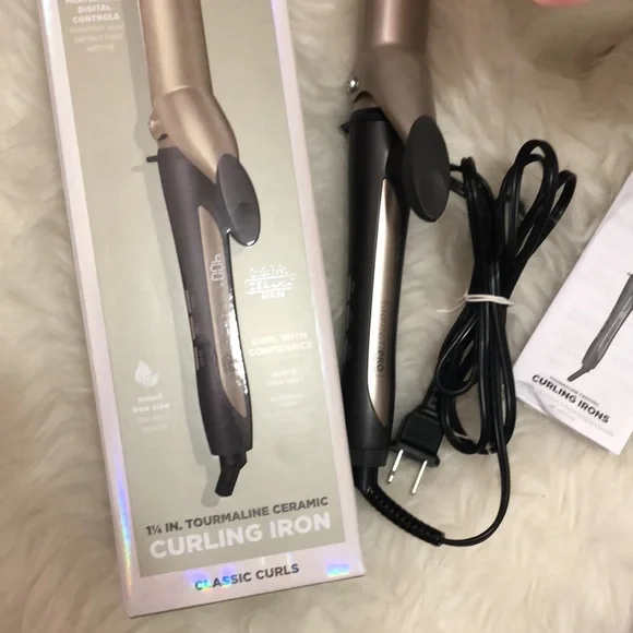 CONAIR • InfinitiPro Be the Pro Tourmaline Ceramic Curling Iron Gold & Black - Picture 6 of 16